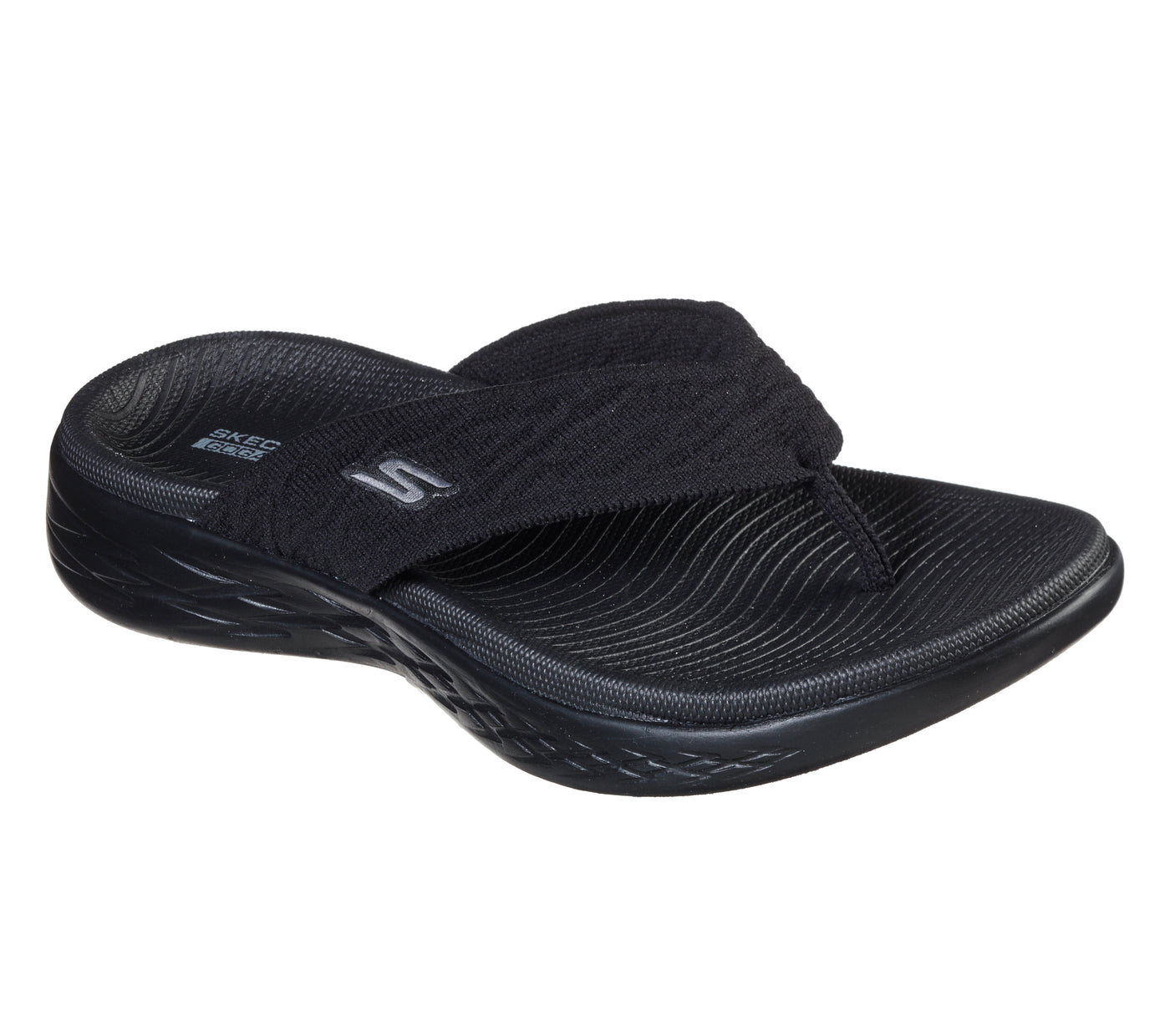 locker rent faktisk tillykke Skechers 140037/BBK Black Womens Toe Post Casual Comfy Beach Sandals F –  The Shoe Centre