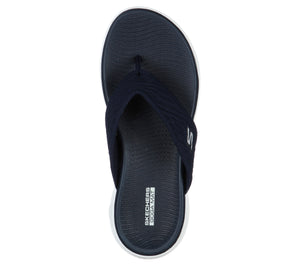 Skechers 140037/NVY Navy Womens Toe Post Casual Comfy Beach Sandals Flip Flops