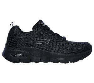 Skechers 149058/BBK Black Womens Arch Fit Casual Comfort Lace Up Shoes