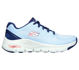 Skechers 149411/LBNV Light Blue/Navy Womens Arch Fit Casual Comfort Lace Up Shoes