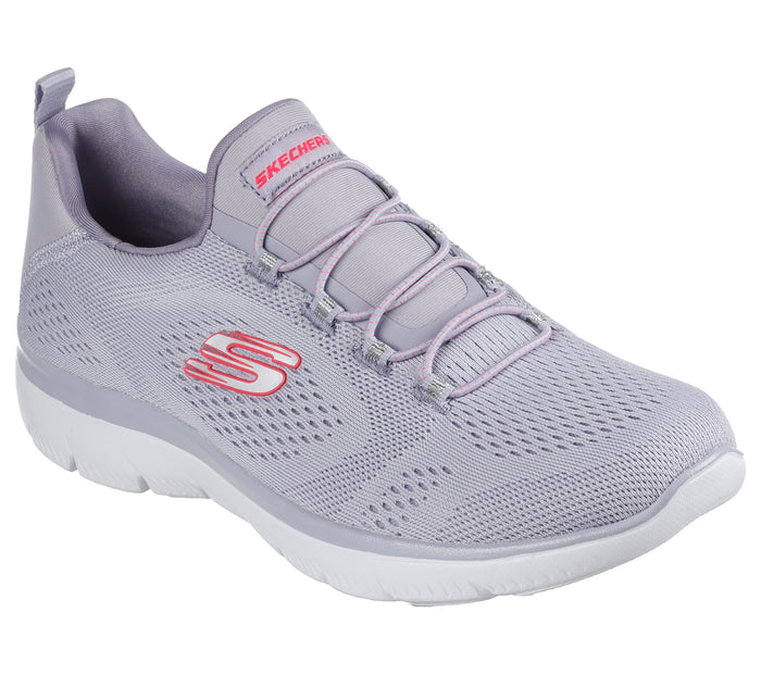 Skechers 149523/LVHP Lavender Womens Casual Comfort Elasticated Laced Trainers
