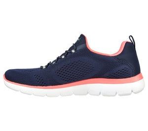 Skechers 149523/NVNP Navy Summits-Perfect Views Womens Casual Comfort Elasticated Laced Trainers
