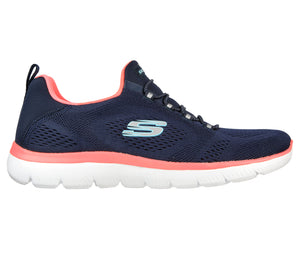 Skechers 149523/NVNP Navy Summits-Perfect Views Womens Casual Comfort Elasticated Laced Trainers