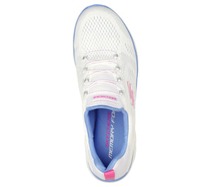 Skechers 149523/WPWP White Summits- Perfect Views Womens Casual Comfort Elasticated Laced Trainers