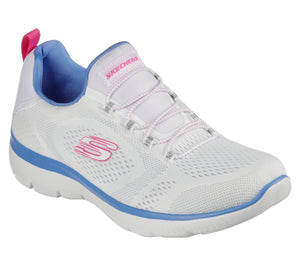 Skechers 149523/WPWP White Summits- Perfect Views Womens Casual Comfort Elasticated Laced Trainers