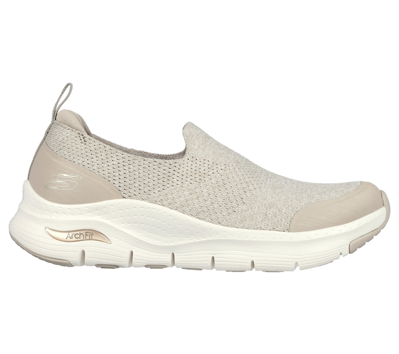 Skechers Arch Fit Quick Start 149563 TPE Taupe Womens Casual