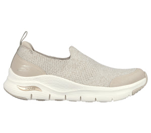 Skechers Arch Fit- Quick Start 149563/TPE Taupe Womens Casual Comfort Slip On Shoes