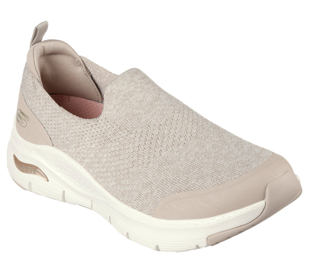 Skechers Arch Fit- Quick Start 149563/TPE Taupe Womens Casual Comfort Slip On Shoes