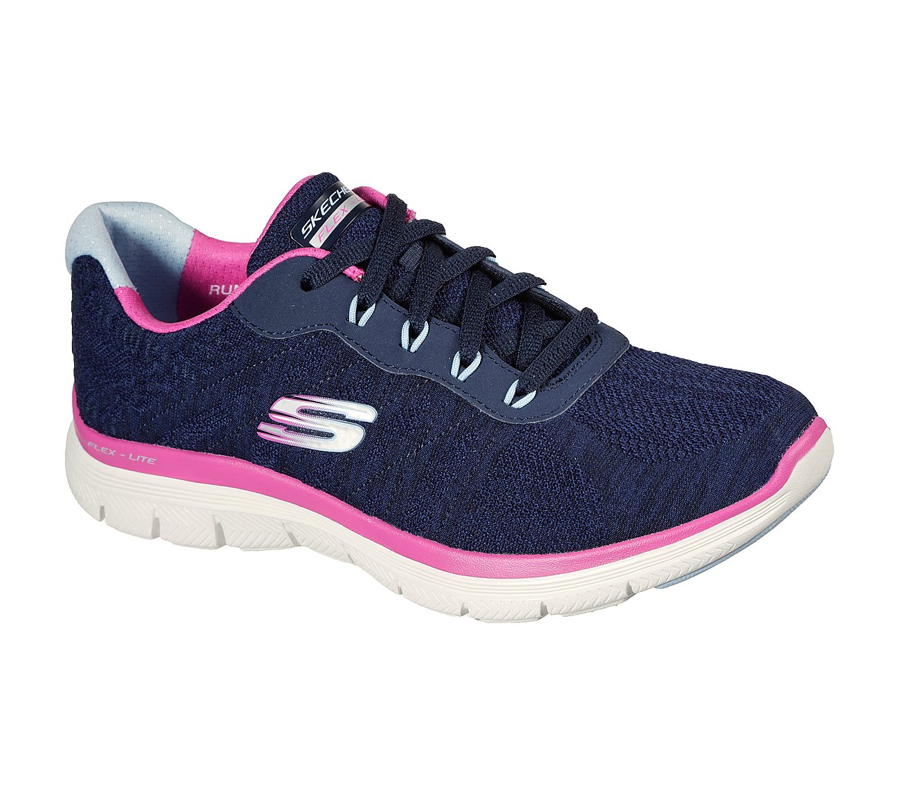 Skechers 149570/NVPR Navy Women's Knit Upper Trainers The Shoe Centre