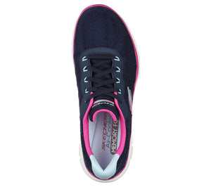 Skechers 149570/NVPR Navy Women's Sporty Knit Mesh Upper Trainers