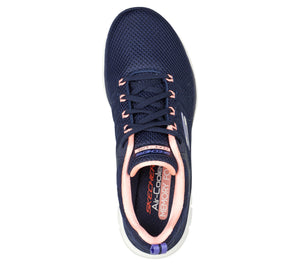 Skechers 149580/NVMT Navy Women's Sporty Knit Mesh Upper Trainers