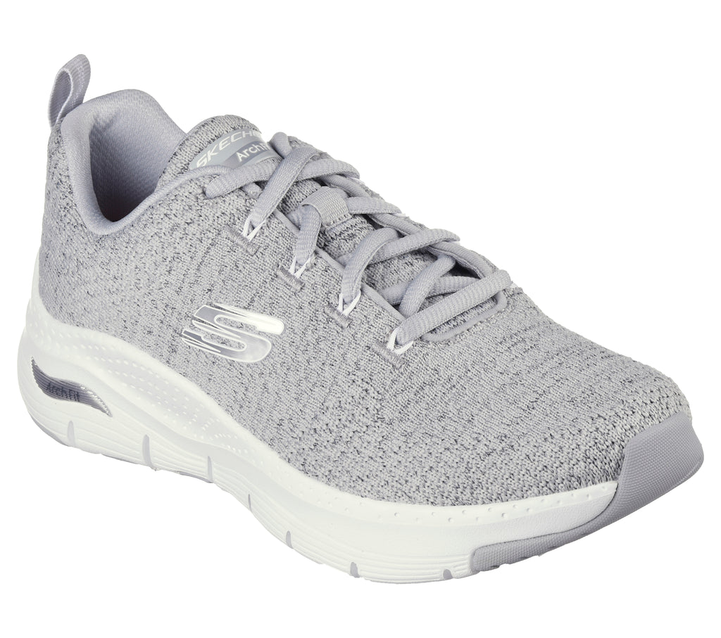 Skechers Arch Fit- Glee for All 149713/LGY Light Grey  Womens Casual Comfort Lace Up Shoes