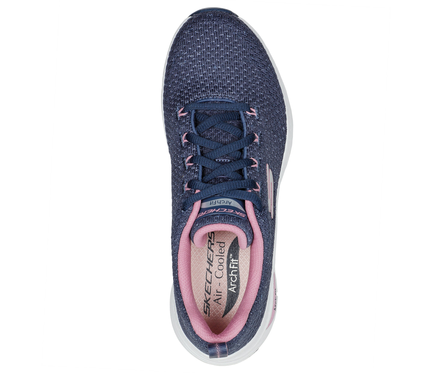 Navy blue and pink sneakers on sale