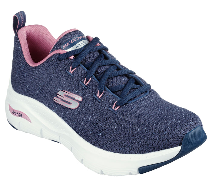Skechers Arch Fit- Glee for All 149713/NVPK Navy Pink  Womens Casual Comfort Lace Up Shoes