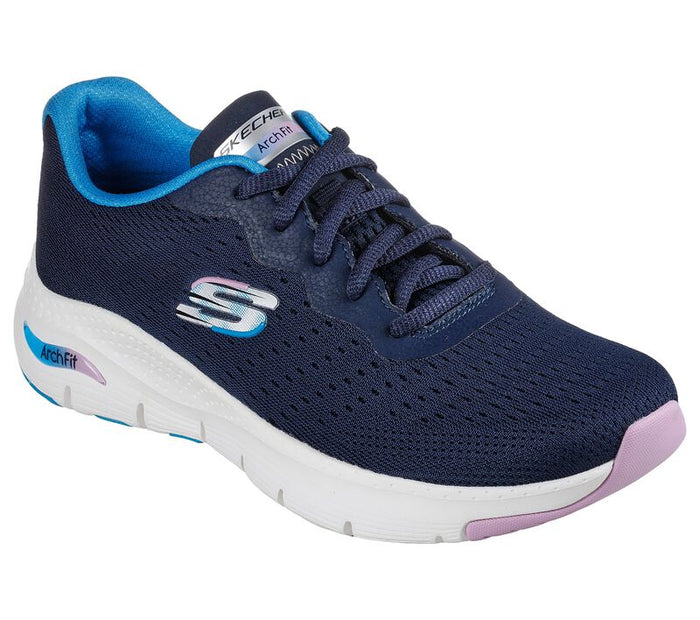 Skechers 149722/NVMT Navy Womens Arch Fit Casual Comfort Lace Up Shoes