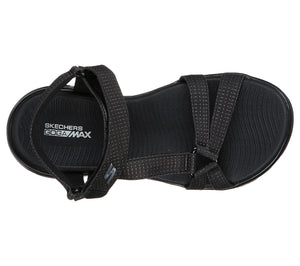 Skechers 15316 BBK Black Womens Casual Comfort Touch Fastening Sandals