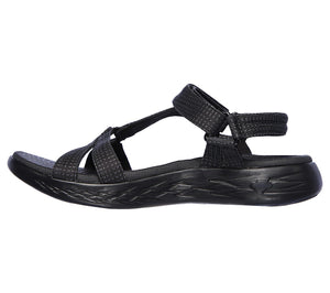 Skechers 15316 BBK Black Womens Casual Comfort Touch Fastening Sandals