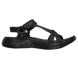 Skechers 15316 BBK Black Womens Casual Comfort Touch Fastening Sandals