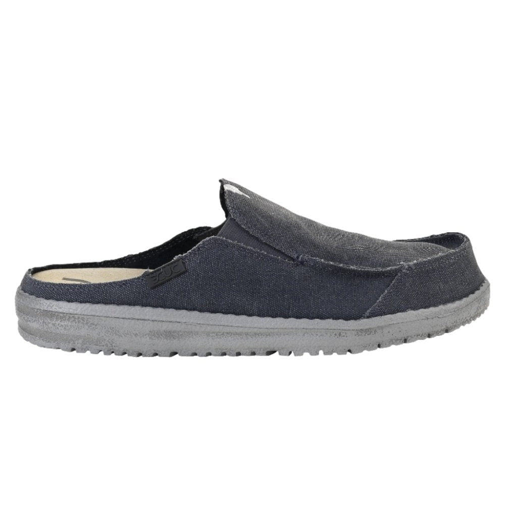Dude Marty Classic Oceano Men's Slip On Casual Canvas Relaxed Fit Mules