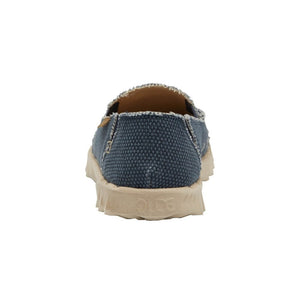 Dude Farty Natural Braided Night Blue Mens Slip On Organic Cotton Canvas Shoes