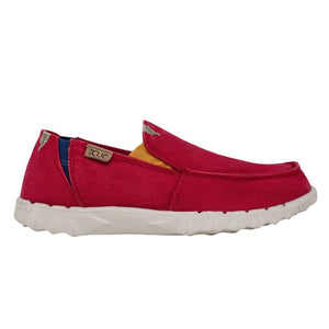 Dude Farty Washed Lava Red Mens Casual Comfort Canvas Shoes