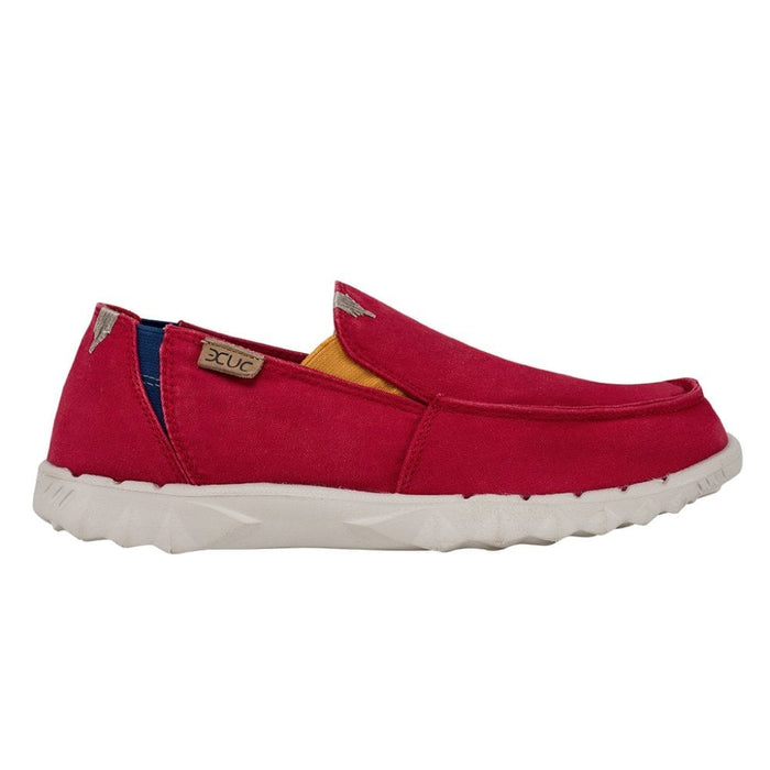 Dude Farty Washed Lava Red Mens Casual Comfort Canvas Shoes