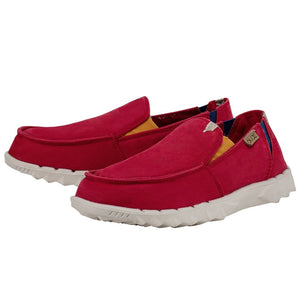 Dude Farty Washed Lava Red Mens Casual Comfort Canvas Shoes