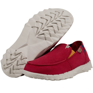 Dude Farty Washed Lava Red Mens Casual Comfort Canvas Shoes