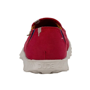 Dude Farty Washed Lava Red Mens Casual Comfort Canvas Shoes