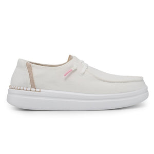 Dude Wendy Rise White Spark Women's Slip On Canvas Relaxed Fit Shoes
