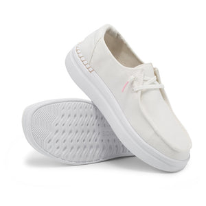 Dude Wendy Rise White Spark Women's Slip On Canvas Relaxed Fit Shoes