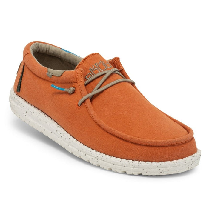 Dude Wally Washed Tangerine Casual Comfort Canvas Deck Shoes