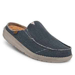 Hey Dude Marty Braided Blue Night Men's Slip On Casual Canvas Relaxed Fit Mules