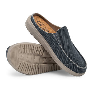 Hey Dude Marty Braided Blue Night Men's Slip On Casual Canvas Relaxed Fit Mules