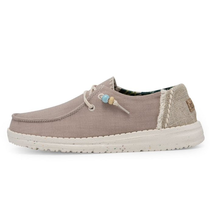 Dude Wendy Natural Rose Women's Slip On Canvas Relaxed Fit Shoes