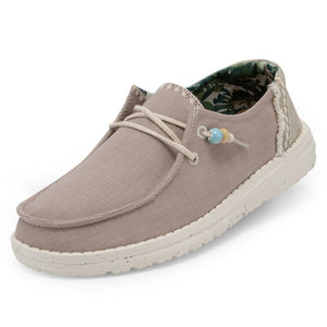 Dude Wendy Natural Rose Women's Slip On Canvas Relaxed Fit Shoes