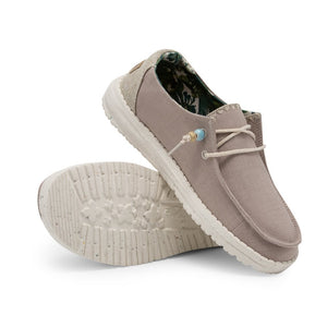 Dude Wendy Natural Rose Women's Slip On Canvas Relaxed Fit Shoes