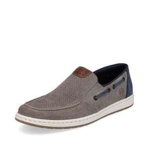 Rieker 18266-42 Grey Mens Casual Comfort Slip On Shoes