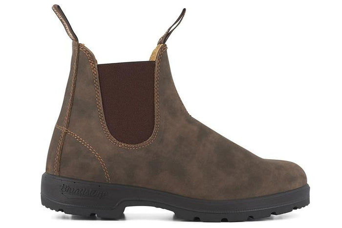 Blundstone 585 Rustic Brown Unisex Premium Leather Stylish Chelsea Boots