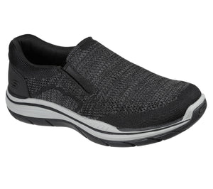 Skechers 204000/BLK Black Mens Casual Comfort Slip On Shoes