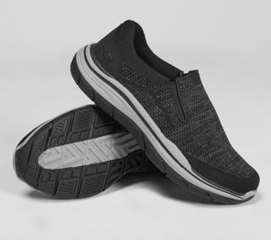 Skechers 204000/BLK Black Mens Casual Comfort Slip On Shoes
