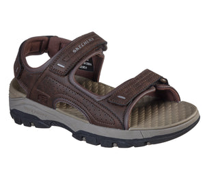 Skechers 204105/CHOC Chocolate Brown Mens Casual Comfort Touch Fastening Open Toe Sandals