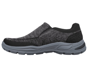 Skechers Relaxed Fit: Arch Fit Motley- Vaseo 204495/BLK Black Mens Casual Comfort Leather Slip On Shoes
