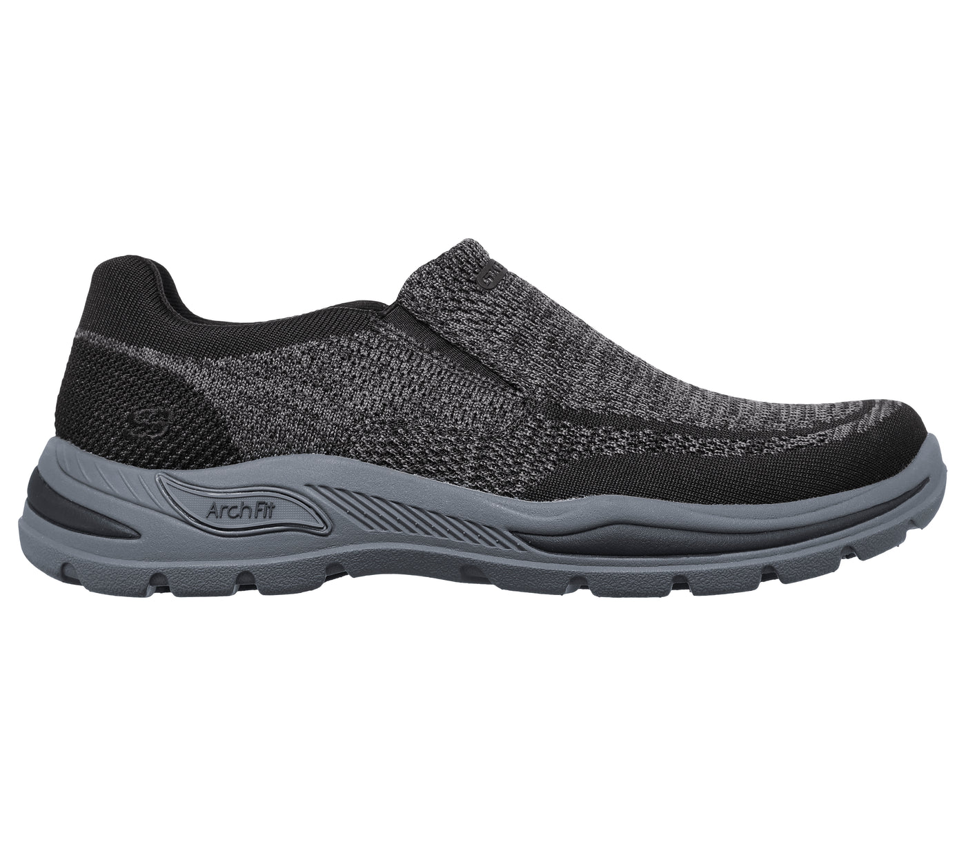 Skechers Relaxed Fit Arch Fit Motley Vaseo 204495 BLK Black Mens Cas The Shoe Centre