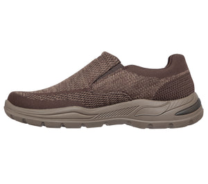 Skechers Relaxed Fit: Arch Fit Motley- Vaseo 204495/BRN Brown Mens Casual Comfort Leather Slip On Shoes