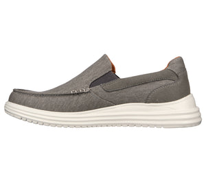 Skechers Proven 204785/TPE Taupe Mens Casual Comfort Leather Slip On Shoes