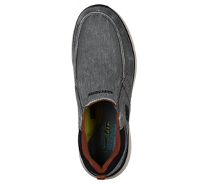 Skechers 210025/GRY Grey Mens Casual Comfort Slip On Shoes