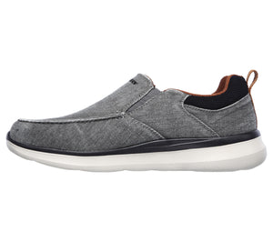 Skechers 210025/GRY Grey Mens Casual Comfort Slip On Shoes