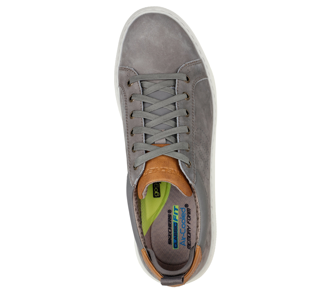 Skechers memory foam mens grey deals