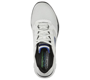 Skechers 232225/WBK White Mens Flex Advantage Comfort Lace Up Trainer
